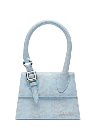 JACQUEMUS IL CHIQUITO MEDIO' IN PELLE CELESTE