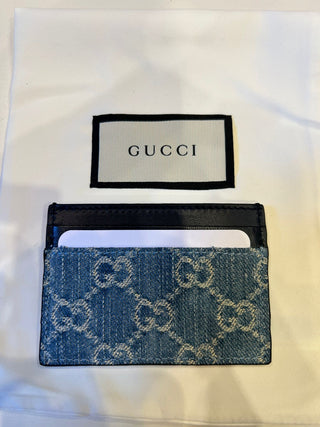 Portacarte Gucci denim