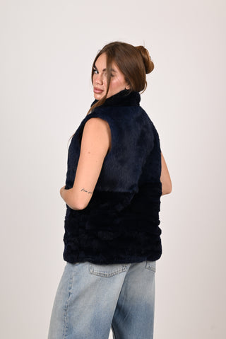 Gilet in Rex e lapin A258