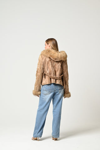 Giacca in lapin e volpe 84
