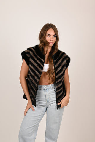 Gilet in visone luxury A177