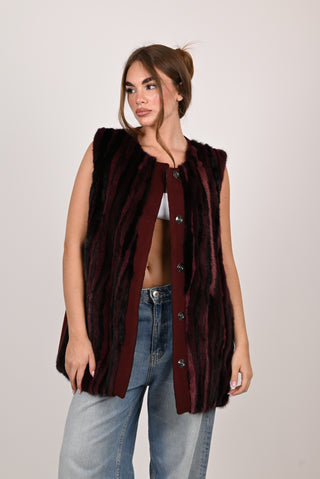 Gilet in visone A282