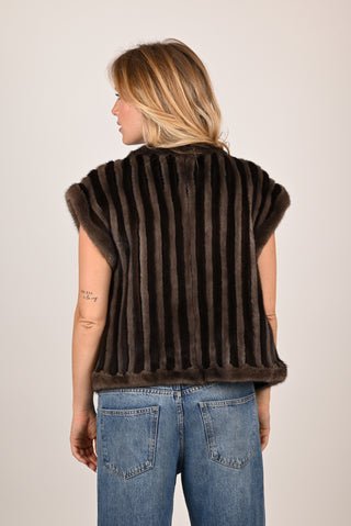 Gilet in visone A106