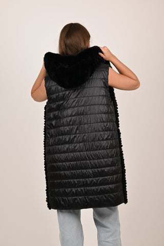 Gilet in rex e piumino A184