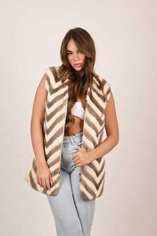 Gilet in visone A162