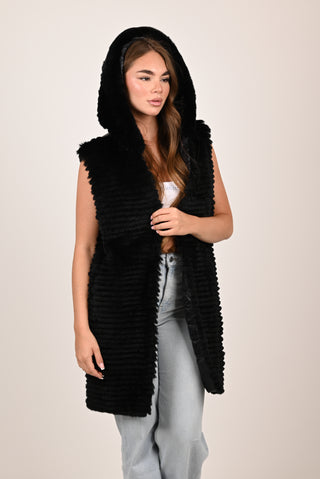 Gilet in rex e piumino A184
