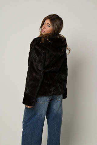 Visone cappuccio e cintura 1448