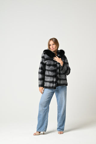 Giacca in lapin e volpe 104