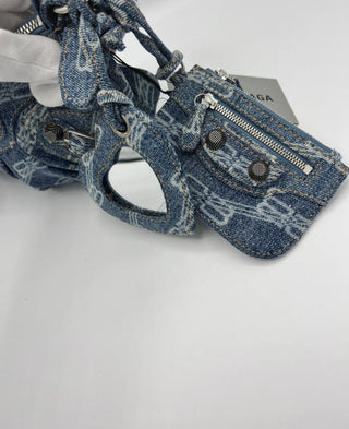 Balenciaga le Cagole Xs Monogram Bu/Denim