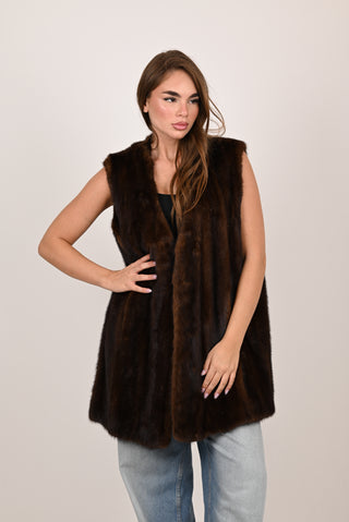 Gilet in visone A344