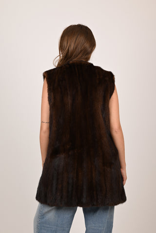 Gilet in visone A344