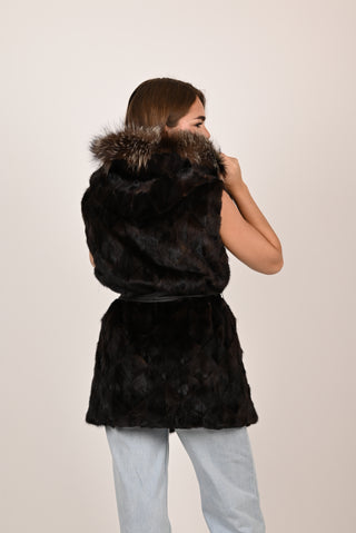 Gilet in visone e volpe A154