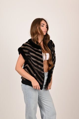Gilet in visone luxury A177