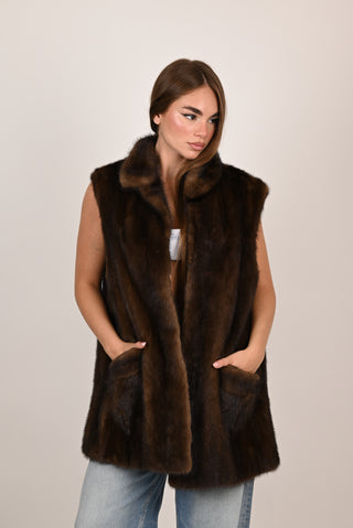 Gilet in visone A51