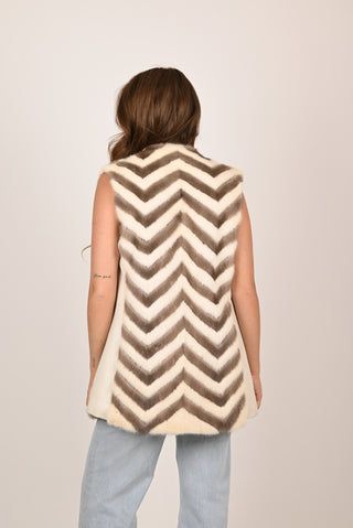 Gilet in visone A162