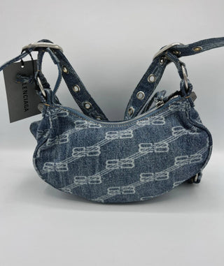 Balenciaga le Cagole Xs Monogram Bu/Denim