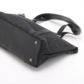 Gucci GG Canvas Canvas & Leather Hand bag Black