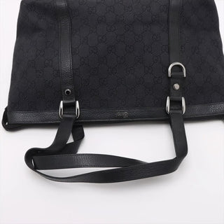 Gucci GG Canvas Canvas & Leather Hand bag Black