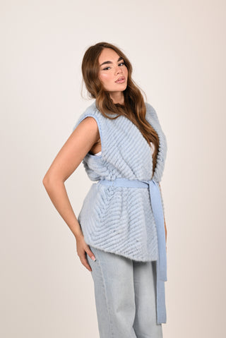 Gilet in visone A159