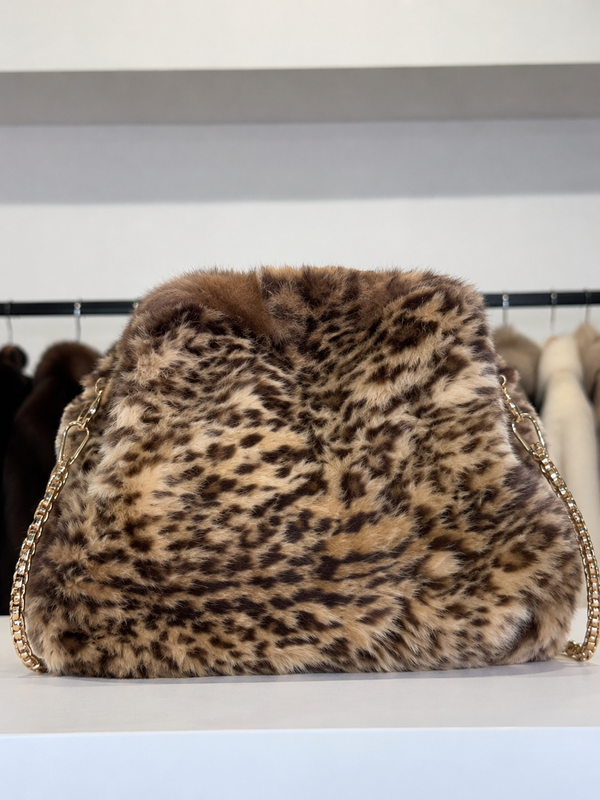 Borsa in ocelot e visone
