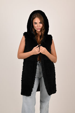 Gilet in rex e piumino A184