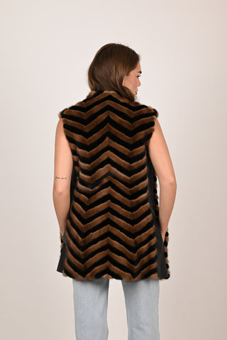 Gilet in visone A139