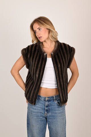 Gilet in visone A106