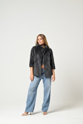 Giacca in lapin e visone 132