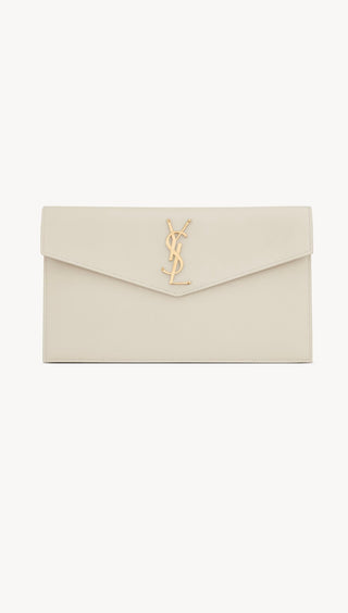 POCHETTE UPTOWN IN PELLE BLANC