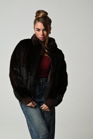 Bomber in visone 1358