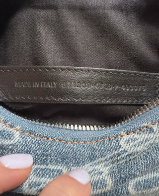 Balenciaga le Cagole Xs Monogram Bu/Denim