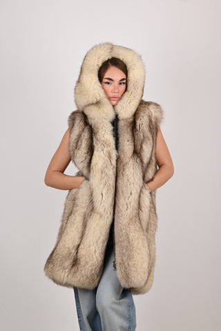 Gilet in volpe della Groenlandia A754