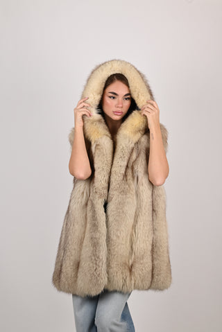 Gilet in volpe della Groenlandia A758