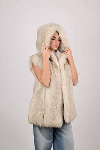 Gilet in volpe della Groenlandia A762