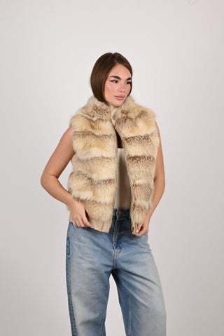 Gilet in volpe gold A764