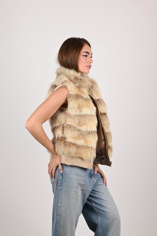 Gilet in volpe gold A764