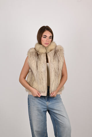 Gilet in volpe della Groenlandia A768