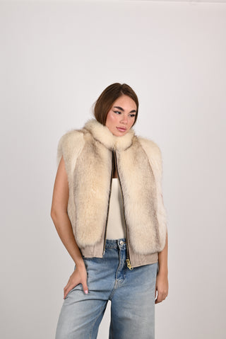 Gilet in volpe della Groenlandia A766