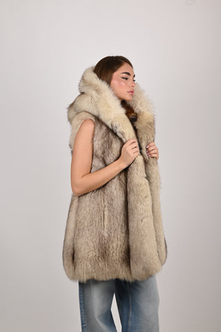 Gilet in volpe della Groenlandia A779
