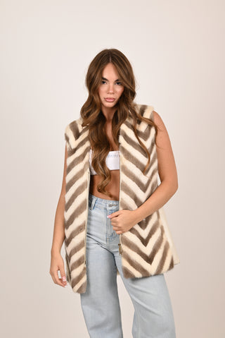 Gilet in visone A162