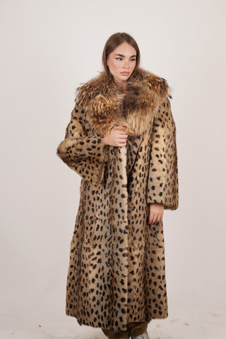 Giacca in Ocelot e volpe A696
