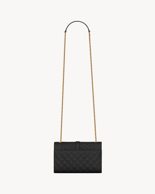 Envelope small in pelle trapuntata Grain De Powder