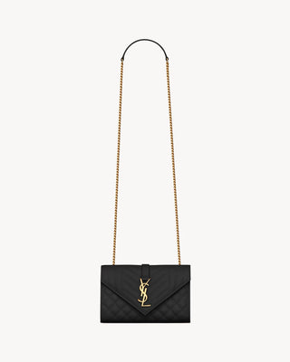 Envelope small in pelle trapuntata Grain De Powder